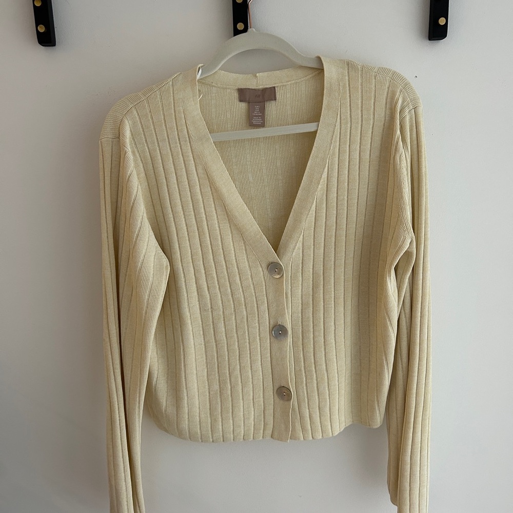 H&M Cream Cardigan Sweater